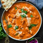 Chicken Tikka Masala, plat de poulet épicé chez Folies Indiennes Les Gets