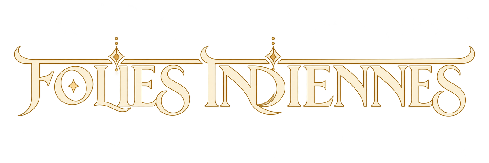 Folies Indiennes, logo ivoire et or